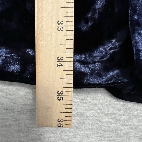 Crushed Velvet Cardigan Jacket Womens 3X Blue Whimsigoth Flowy Agnes Orinda - Picture 8 of 11
